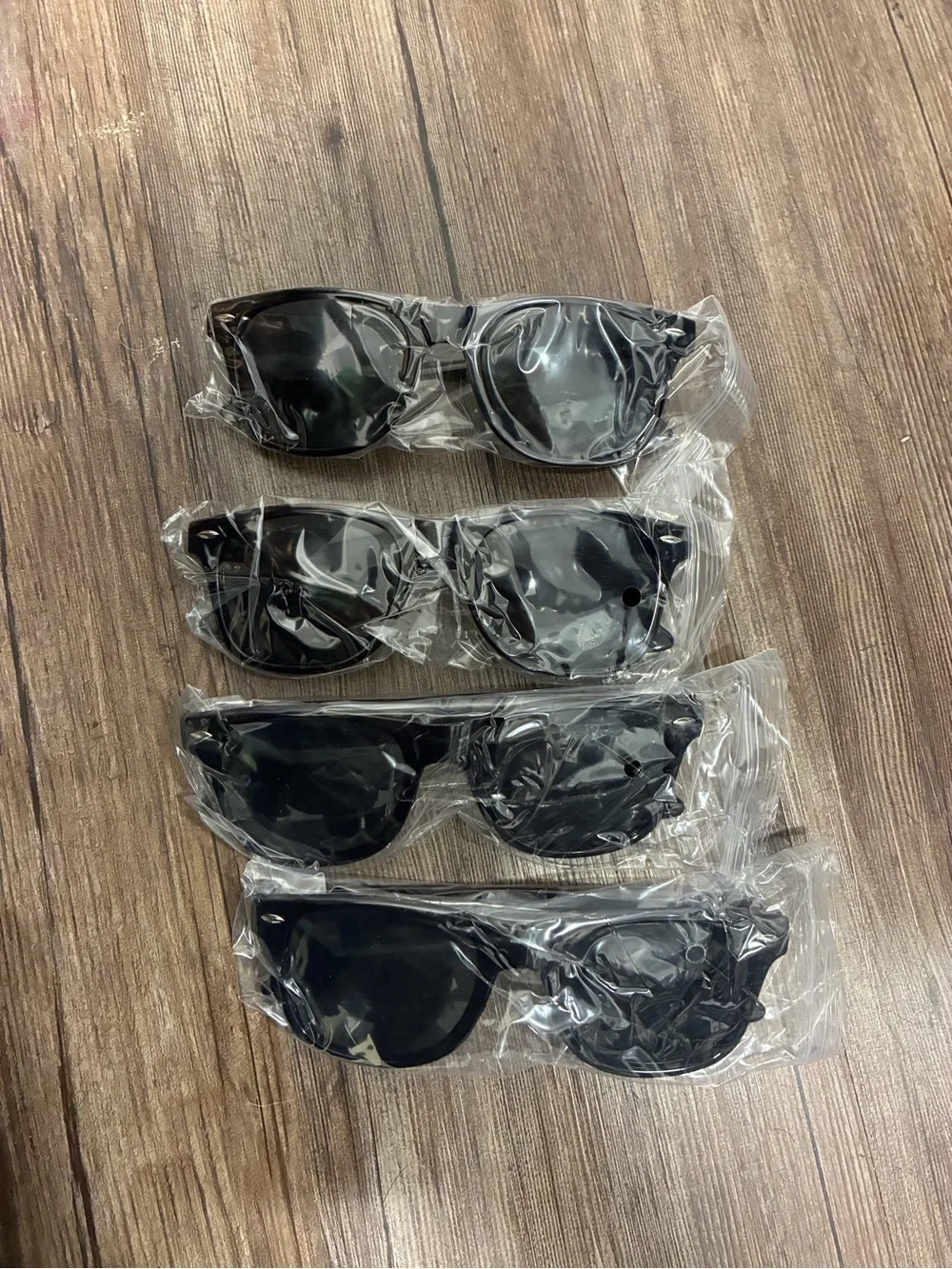 Black Classic Wayfarer Sunglasses - Pack of 4